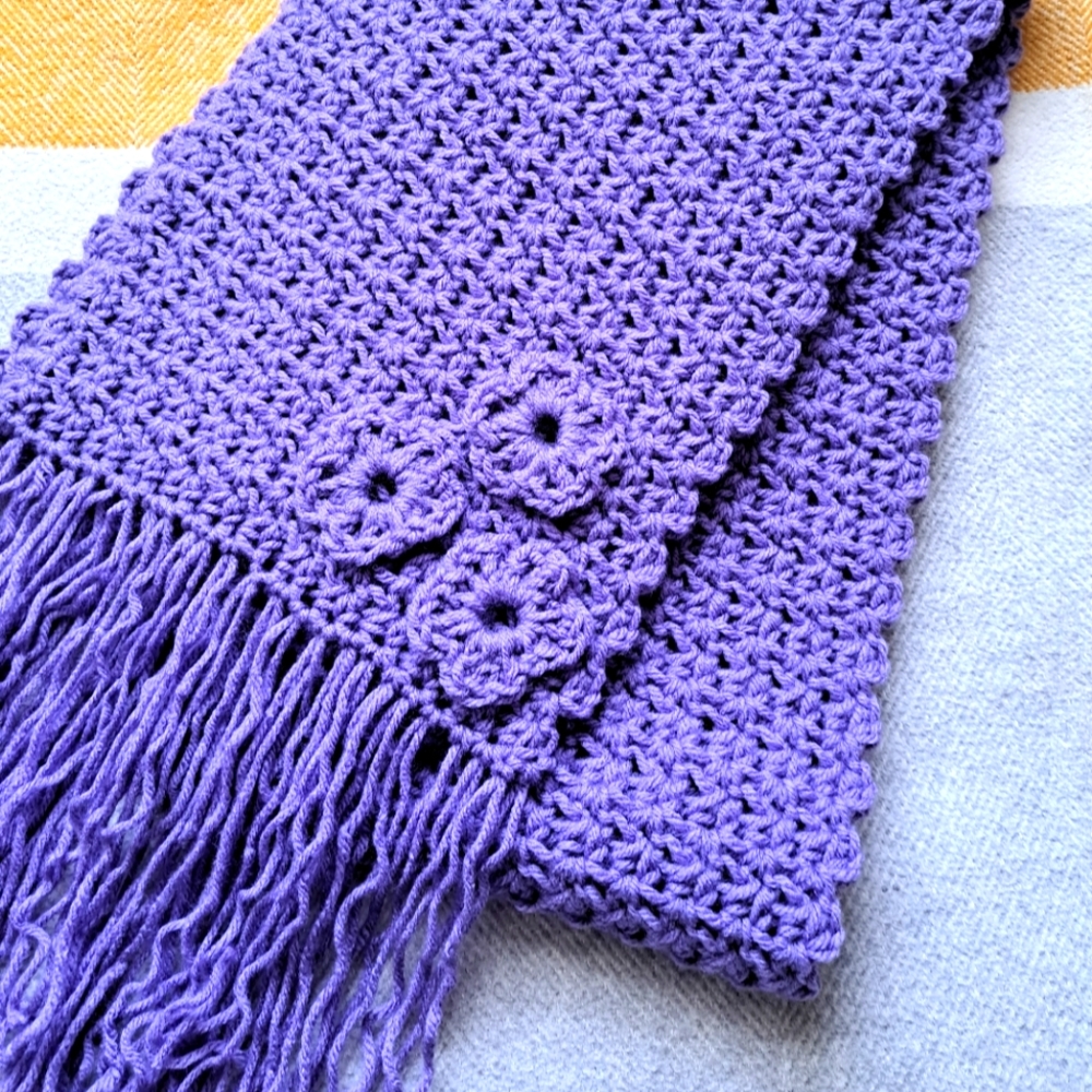 Handmade crocheted scarf